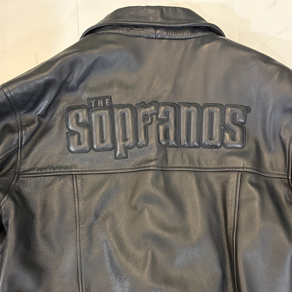 “The Sopranos” Black Leather Jacket, size XL - Promo Item.
